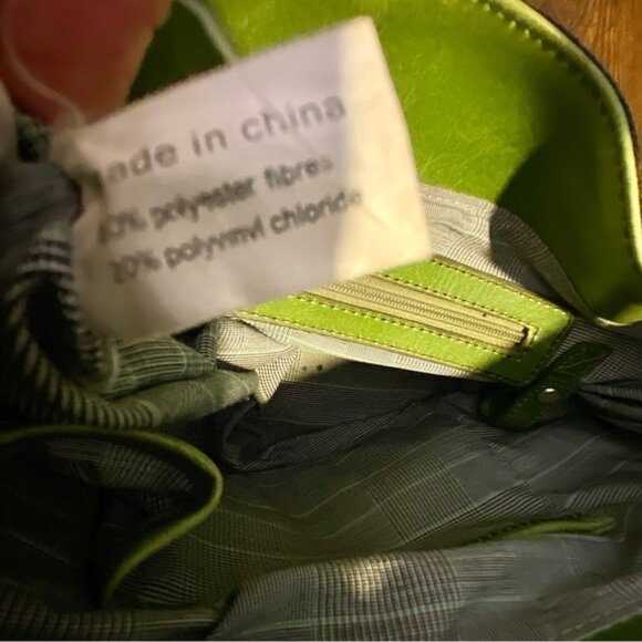 MATT  & NAT Vegan Brown Green Shoulder Bag Canvas Faux Leather - Picture 14 of 16